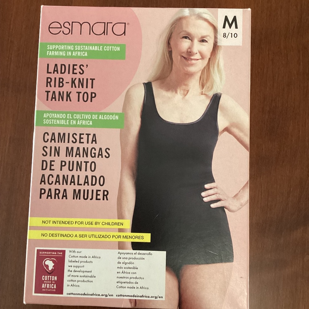 Esmara Black long length Large ribbed tank top